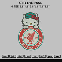 Kitty Liverpool Embroidery File 6 sizes