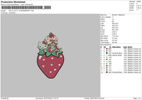 Hk Strawberry Embroidery Embroidery File 6 sizes