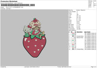 Hk Strawberry Embroidery Embroidery File 6 sizes