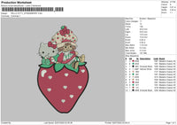 Hk Strawberry Embroidery Embroidery File 6 sizes