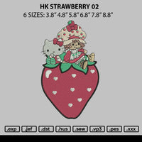 Hk Strawberry Embroidery Embroidery File 6 sizes