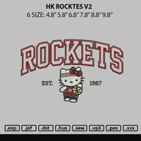 Hk Rockets V2 Embroidery File 6 sizes