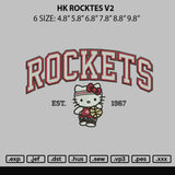 Hk Rockets V2 Embroidery File 6 sizes