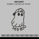 Her Ghost Embroidery File 6 Sizes