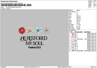 Restoredtext Embroidery File 6 sizes