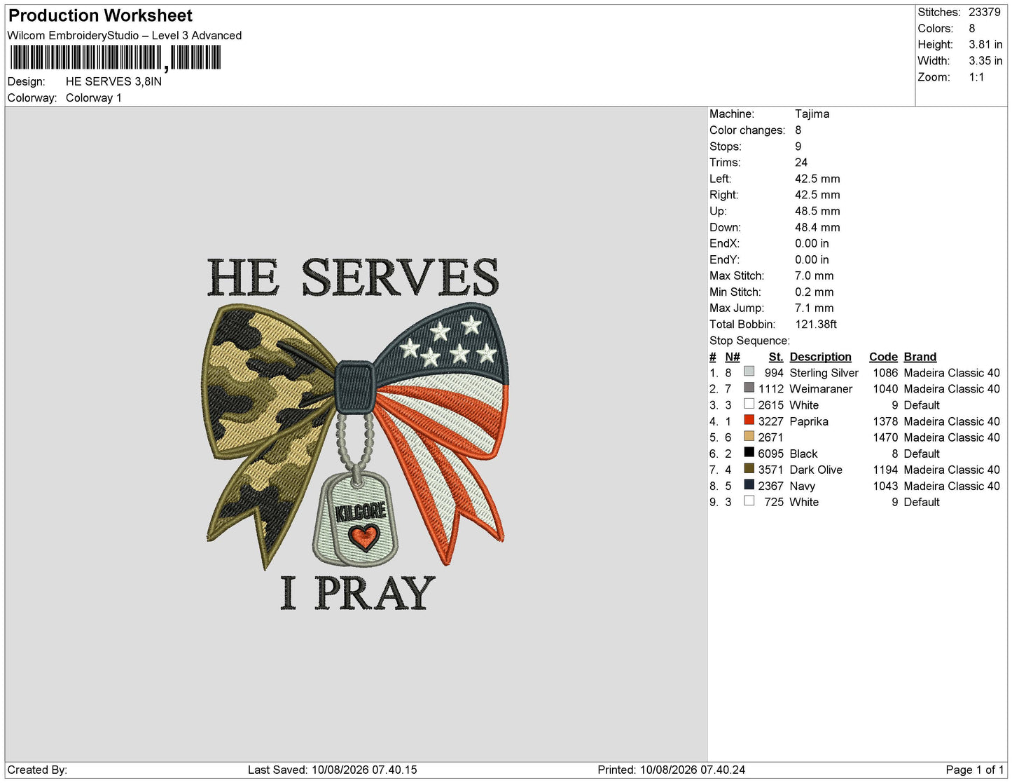 HE SERVE Embroidery Machine Design File