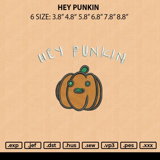 Het Punkin Embroidery File 6 sizes
