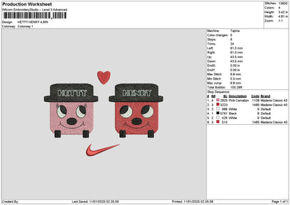 2Bus Embroidery File 6 sizes