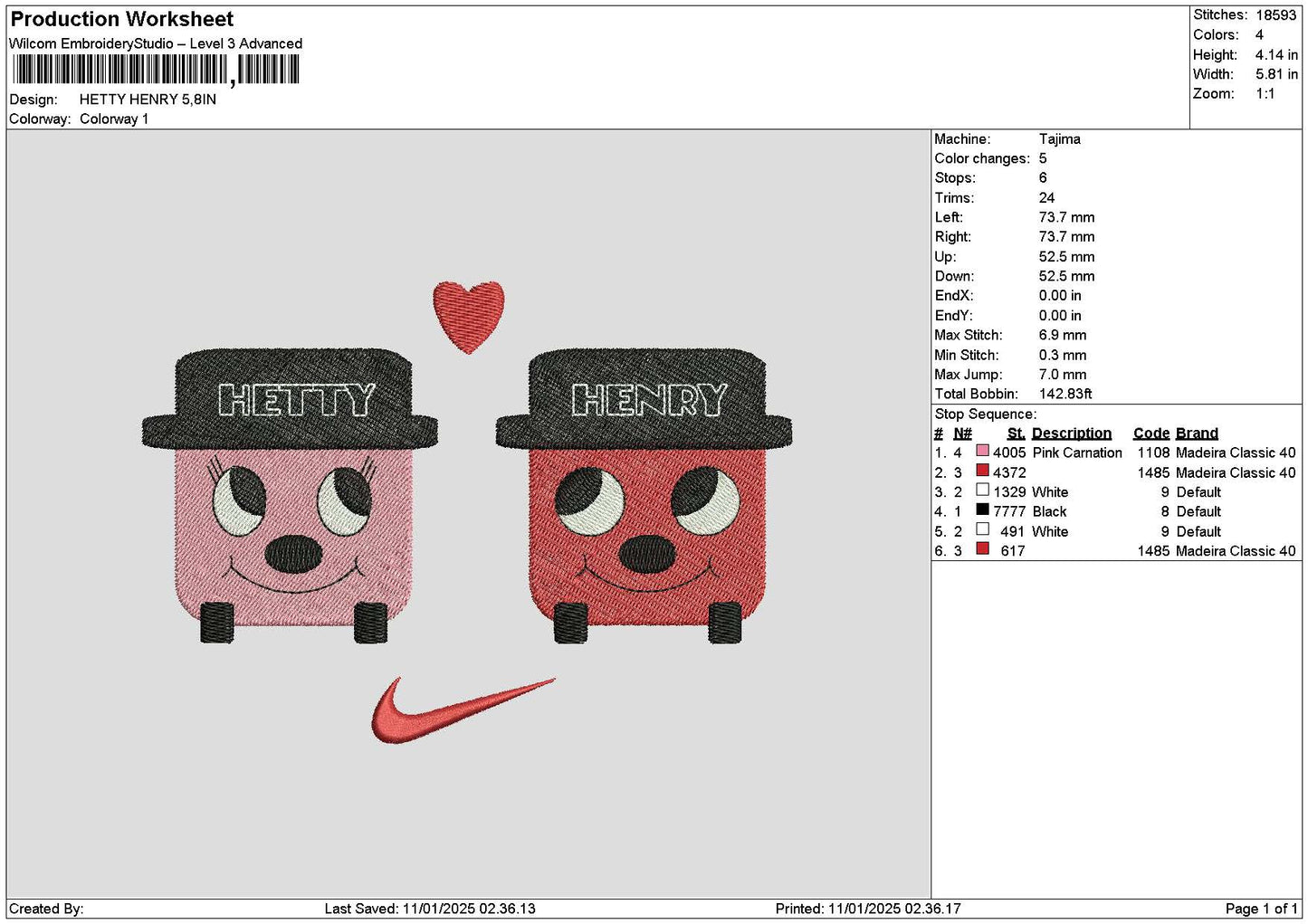 2Bus Embroidery File 6 sizes