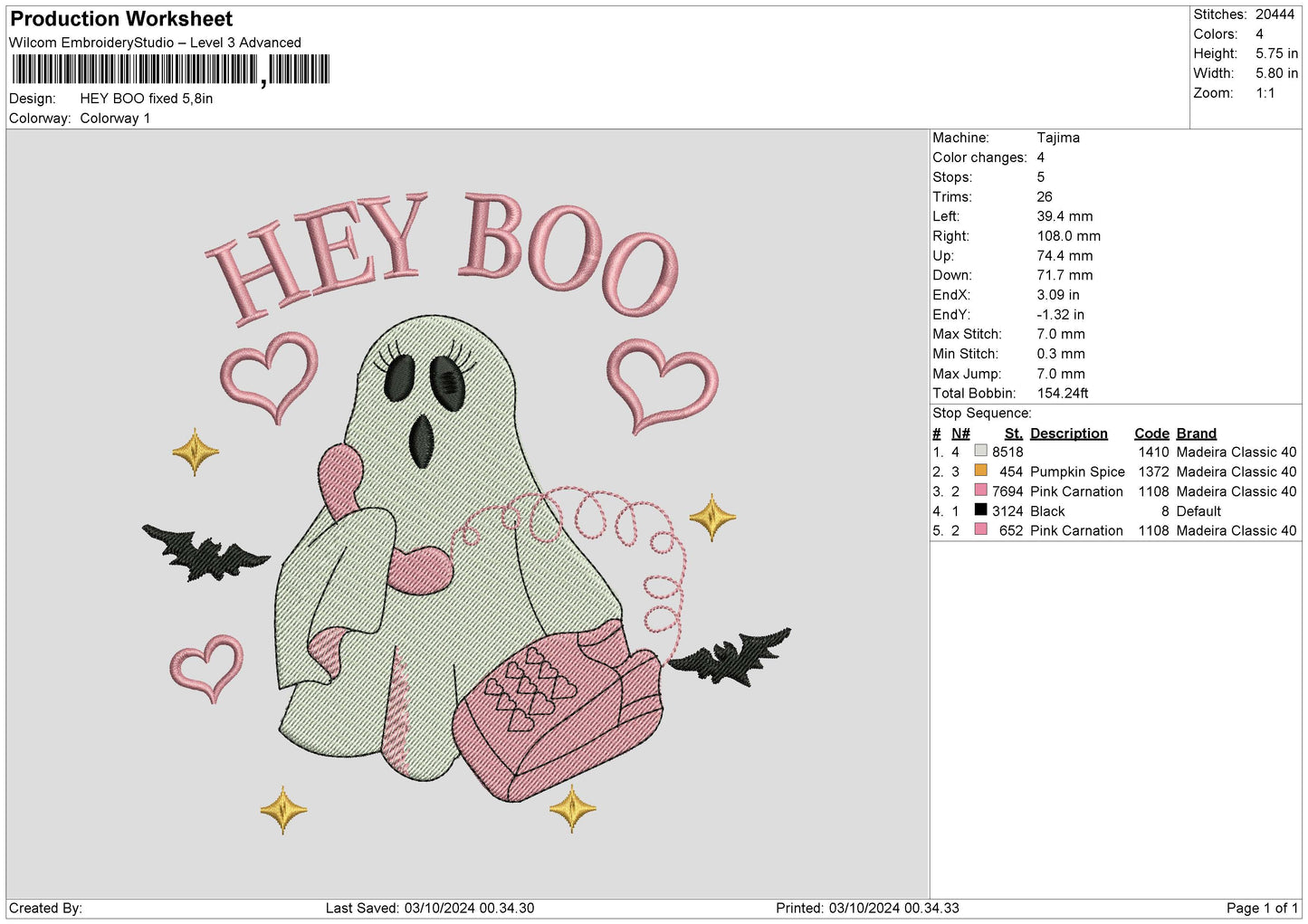 Boo 0210 Embroidery File 6 sizes