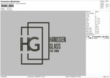 Hg Sqaure Line Embroidery Machine Design File 6 sizes