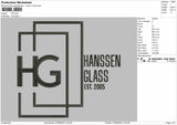 Hg Sqaure Line Embroidery Machine Design File 6 sizes