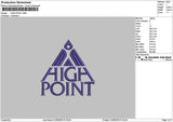 Hightext 0109 Embroidery File 6 sizes