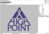 Hightext 0109 Embroidery File 6 sizes