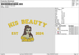 Belle Text 2503 Embroidery File 6 sizes