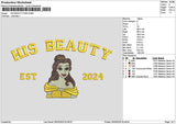 Belle Text 2503 Embroidery File 6 sizes
