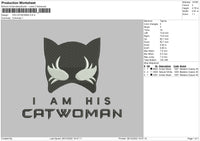 His Catwomen Embroidery File 6 sizes