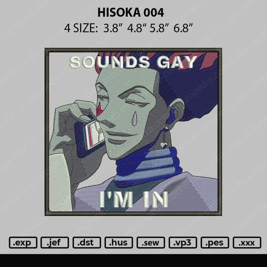 Hisooka 004 Embroidery File 4 size