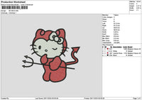 Hk Devil 01 Embroidery File 6 sizes