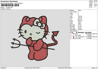 Hk Devil 01 Embroidery File 6 sizes