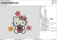 Hk Flowers 0105 Embroidery File 6 sizes