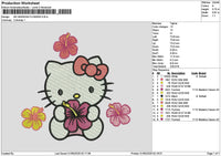 Hk Flowers 0105 Embroidery File 6 sizes