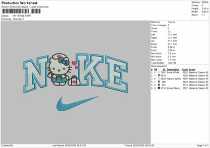 Nike Hk Nurse Embroidery File 6 sizes