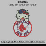 Hk Boston Embroidery File 6 sizes