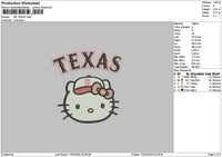 Texas Hk 1204 Embroidery File 6 sizes