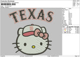 Texas Hk 1204 Embroidery File 6 sizes