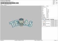 Texas Hk V2 Embroidery File 6 sizes