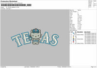 Texas Hk V2 Embroidery File 6 sizes