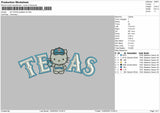 Texas Hk V2 Embroidery File 6 sizes