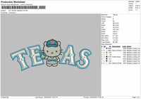 Texas Hk V2 Embroidery File 6 sizes