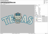 Texas Hk V2 Embroidery File 6 sizes