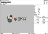 Hk Pw Text Embroidery File 6 sizes