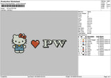 Hk Pw Text Embroidery File 6 sizes