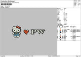 Hk Pw Text Embroidery File 6 sizes