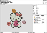 Hk Flowers 0705 Embroidery File 6 sizes
