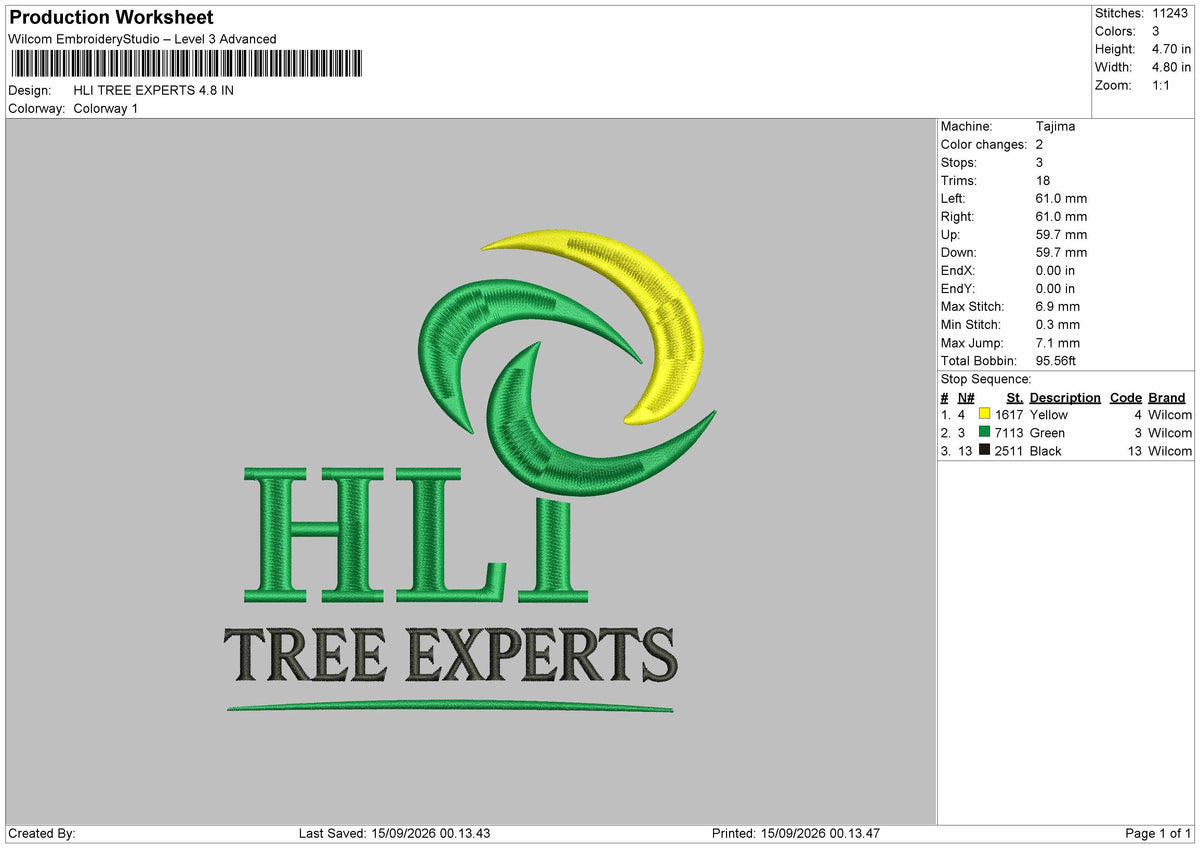 Hli Text 02 Embroidery Machine Design File 6 sizes