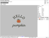 Hello Pumpkin Embroidery File 5 size