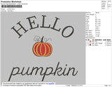 Hello Pumpkin Embroidery File 5 size