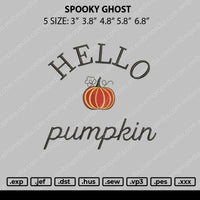 Hello Pumpkin Embroidery File 5 size