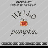 Hello Pumpkin Embroidery File 5 size