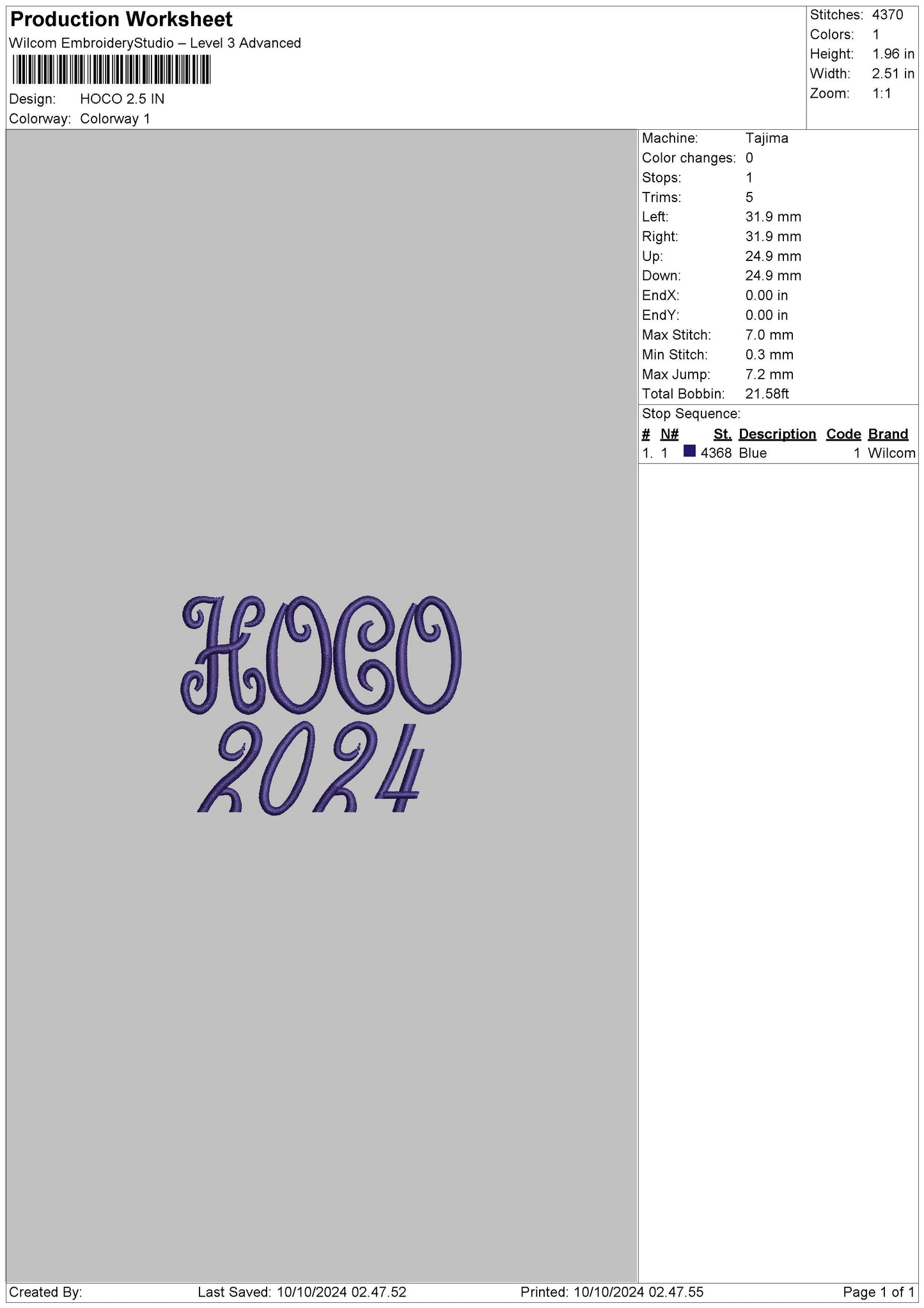 Hocotext Embroidery 3 Files