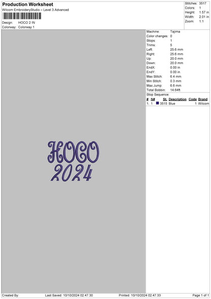 Hocotext Embroidery 3 Files