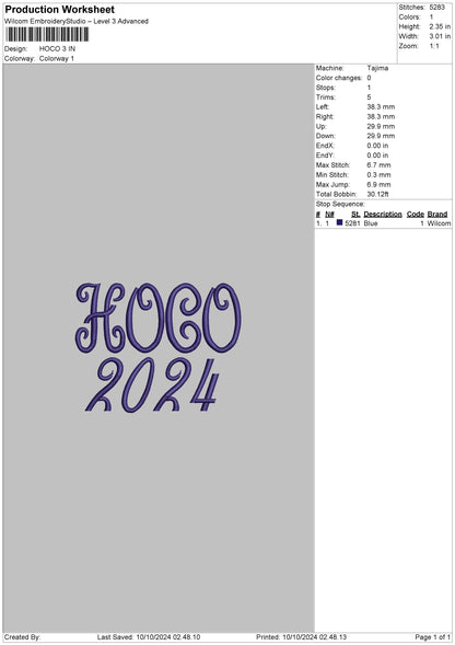 Hocotext Embroidery 3 Files