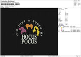 Hocus Pocus Embroidery File 4 sizes