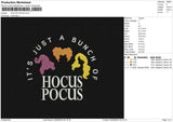 Hocus Pocus Embroidery File 4 sizes