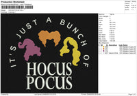 Hocus Pocus Embroidery File 4 sizes